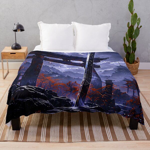 Item preview, Katana Sword by Torii Gate Stormy Night Japanese Anime Aesthetic Art designed and sold by LYAN-STORE.