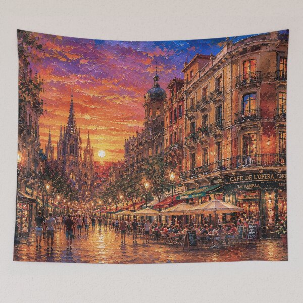 Item preview, Barcelona by night, Spain – A Beautiful city in Europe. designed and sold by GalleryKauffeld.