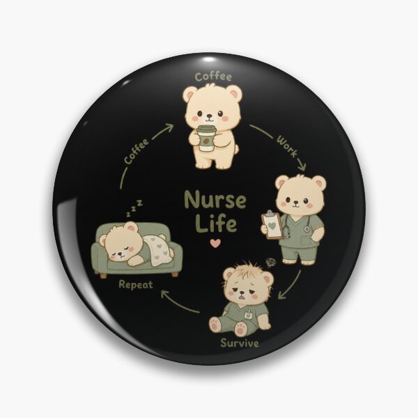 Item preview, Nurse Life Loop Cycle | Cute Character Design designed and sold by MOCH- ART.