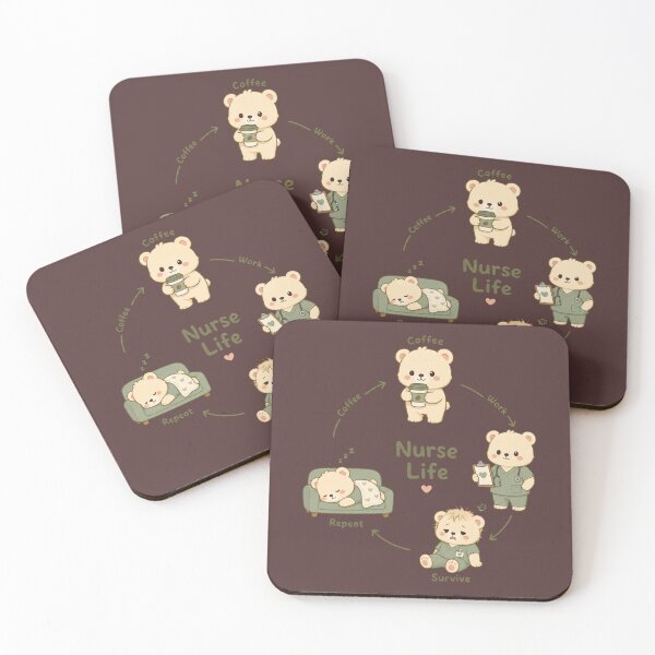 Item preview, Nurse Life Loop Cycle | Cute Character Design designed and sold by MOCH- ART.