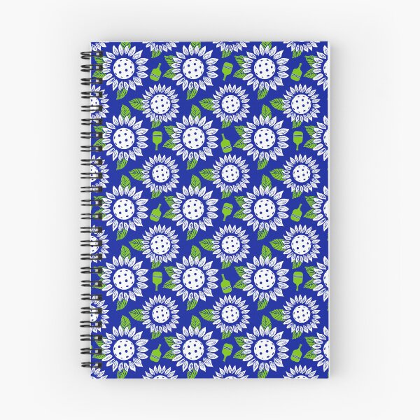 Item preview, Sunflower Pickleball Paddle Pattern – Blue Floral Sport Mix designed and sold by EvieWoj.
