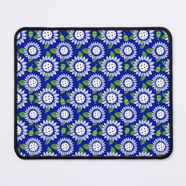 Item preview, Sunflower Pickleball Paddle Pattern – Blue Floral Sport Mix designed and sold by EvieWoj.