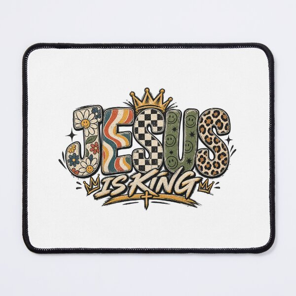 Item preview, Jesus Is King Retro Groovy Eclectic Patterns Graphic designed and sold by Derekquie.