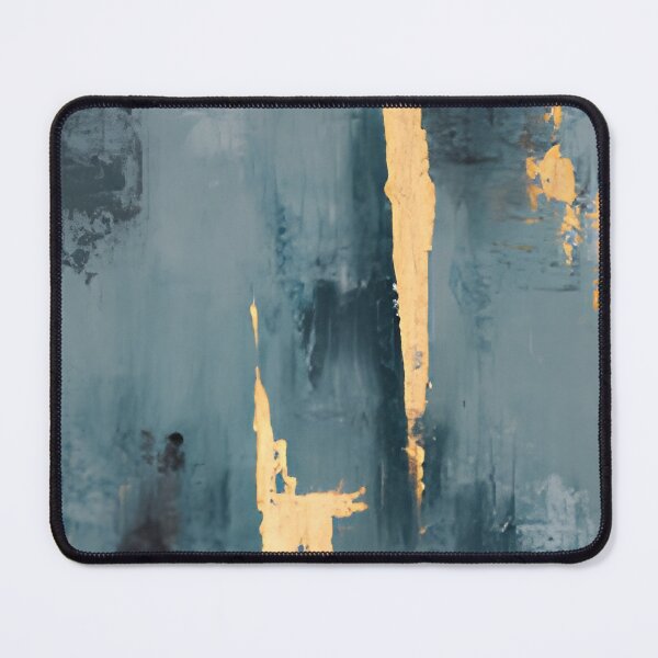 Item preview, Modern Blue & Gold Foil Abstract Oil Painting Canvas Art designed and sold by LuxocaDesigns24.