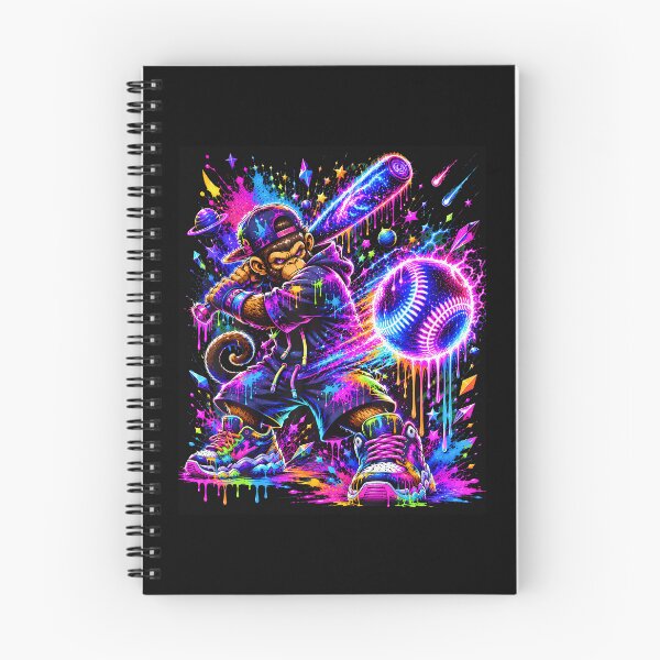 Item preview, Monkey Colorful Baseball Bat Graffiti Drip Cosmic Sports Art designed and sold by Eat-Apples.
