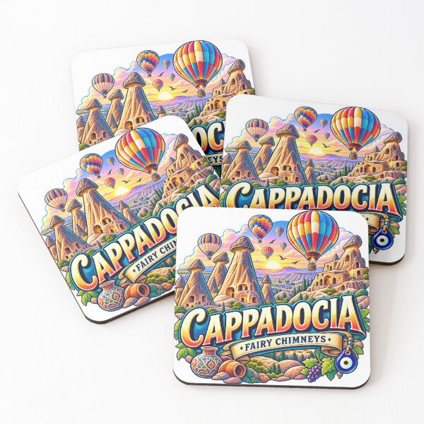 Item preview, Cappadocia Fairy Chimneys – Hot Air Balloons & Turkish Landscape designed and sold by ChicClicker.