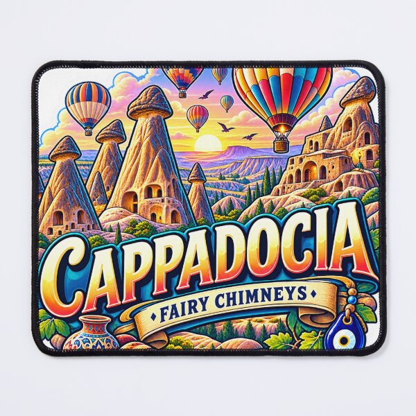 Item preview, Cappadocia Fairy Chimneys – Hot Air Balloons & Turkish Landscape designed and sold by ChicClicker.