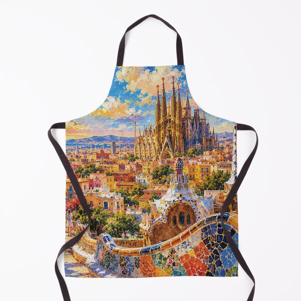 Item preview, Barcelona, Spain – a painting of a summer day in this beautiful European city designed and sold by GalleryKauffeld.