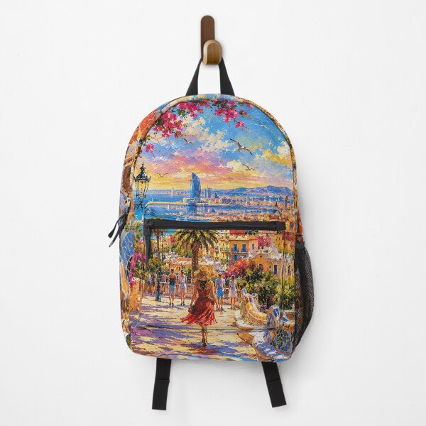 Item preview, Barcelona, Spain – a painting of a summer day in this beautiful European city designed and sold by GalleryKauffeld.