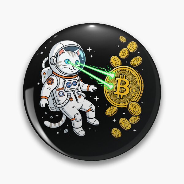 Item preview, Cute Cat Bitcoin Lazer Eyes designed and sold by Parallel Label .