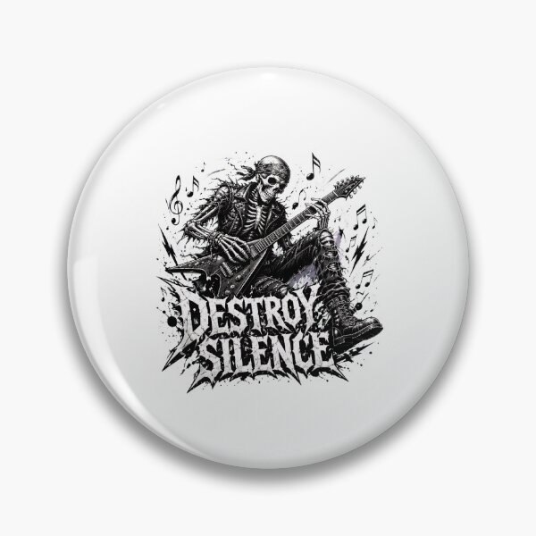 Item preview, I Destroy Silence Skeleton Drummer Rock Metal Music designed and sold by felixpalette.