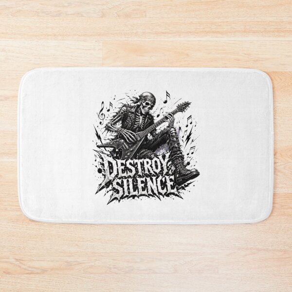 Item preview, I Destroy Silence Skeleton Drummer Rock Metal Music designed and sold by felixpalette.