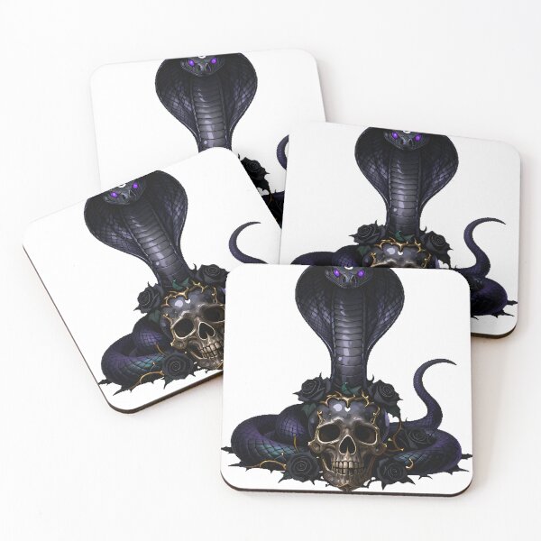 Item preview, Gothic Obsidian Cobra Skull Relic designed and sold by IllumeInk.
