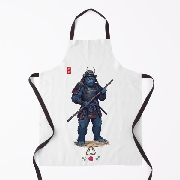 Item preview, Blue Samurai Bigfoot Japanese Vintage Style Illustration designed and sold by Whimsy Trail Co.
