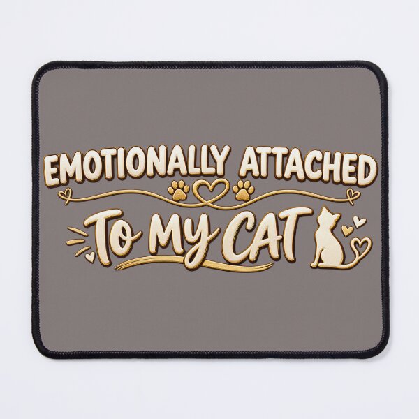 Item preview, Emotionally Attached to My Cat – Funny Cat Lover Quote Design designed and sold by RobertArt08.