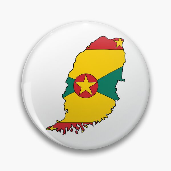 Item preview, Grenada Country Shape Flag designed and sold by harlyn-keyse.