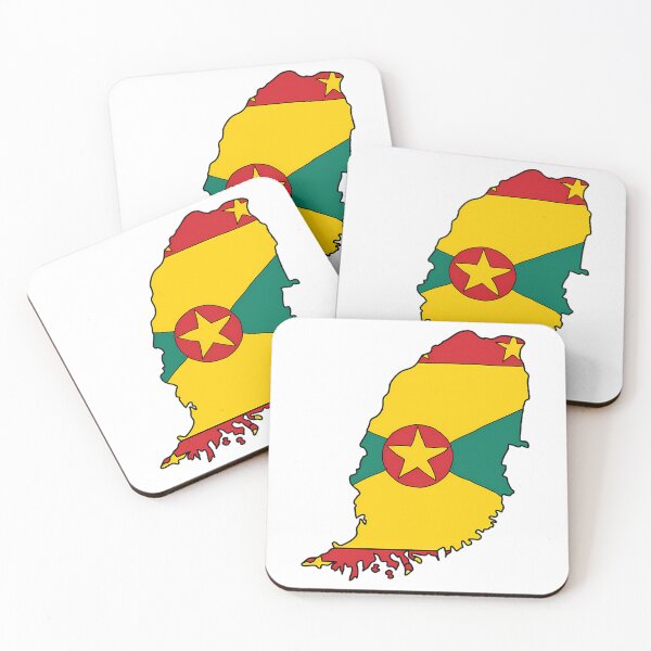 Item preview, Grenada Country Shape Flag designed and sold by harlyn-keyse.