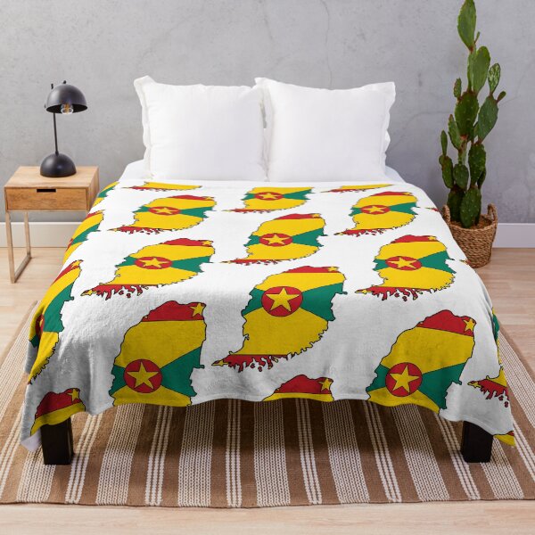 Item preview, Grenada Country Shape Flag designed and sold by harlyn-keyse.