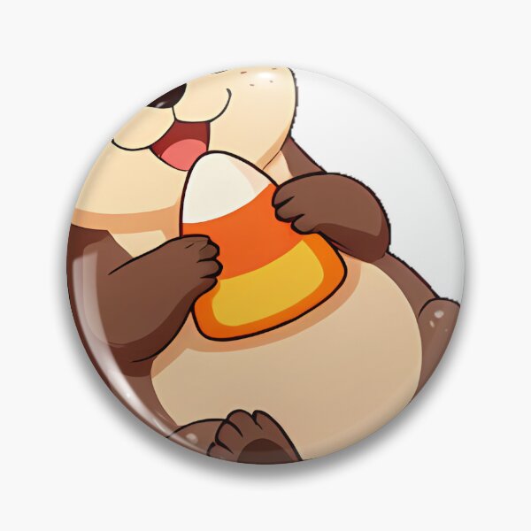 Item preview, Cute River Otter Candy Corn Snuggle Icon designed and sold by pumsquare.