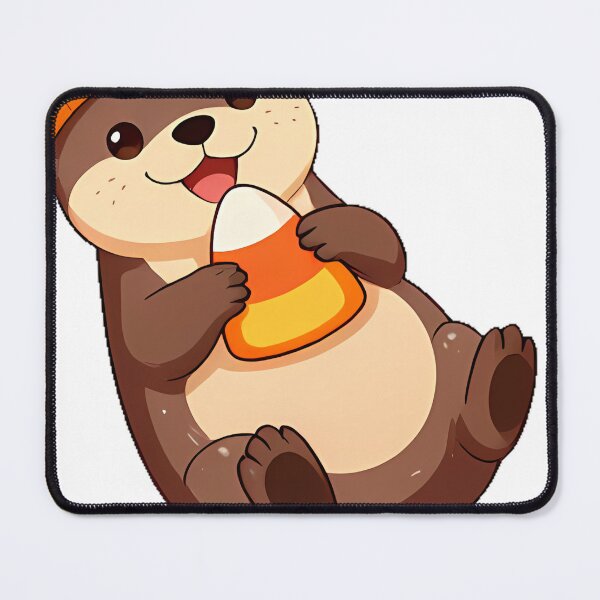 Item preview, Cute River Otter Candy Corn Snuggle Icon designed and sold by pumsquare.
