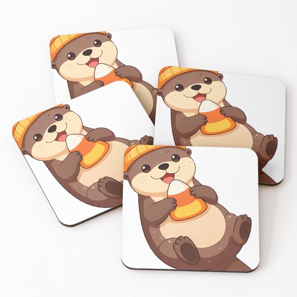 Item preview, Cute River Otter Candy Corn Snuggle Icon designed and sold by pumsquare.