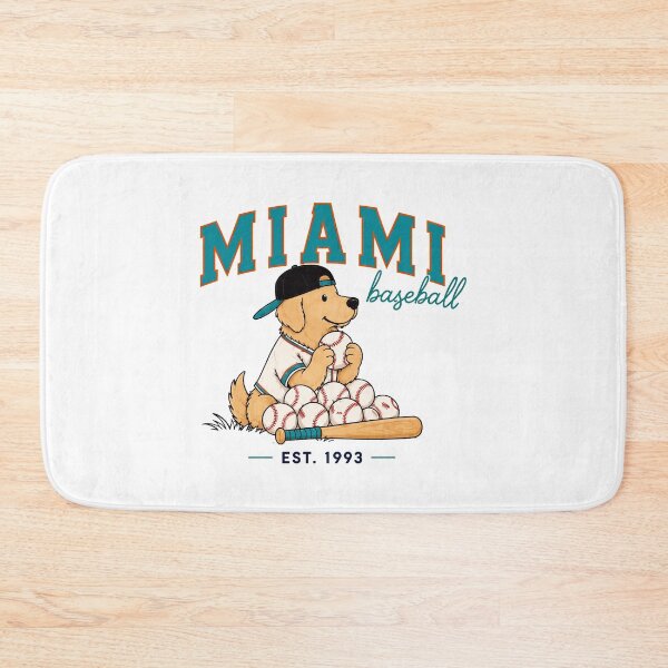 Item preview, Miami Baseball Dog Retro designed and sold by SeriRieke.