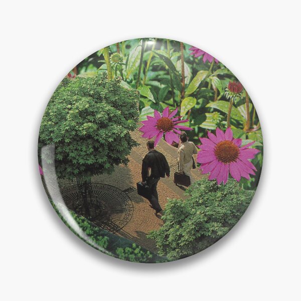 Item preview, flowers nature surrealist stroll retro vintage collage green designed and sold by seventies.collages.