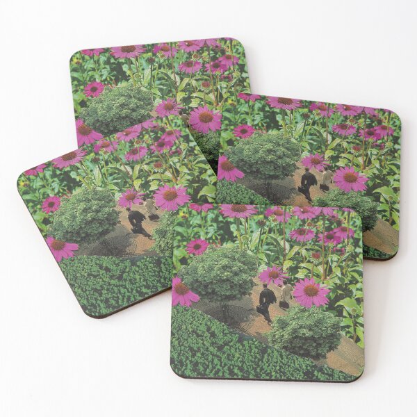 Item preview, flowers nature surrealist stroll retro vintage collage green designed and sold by seventies.collages.