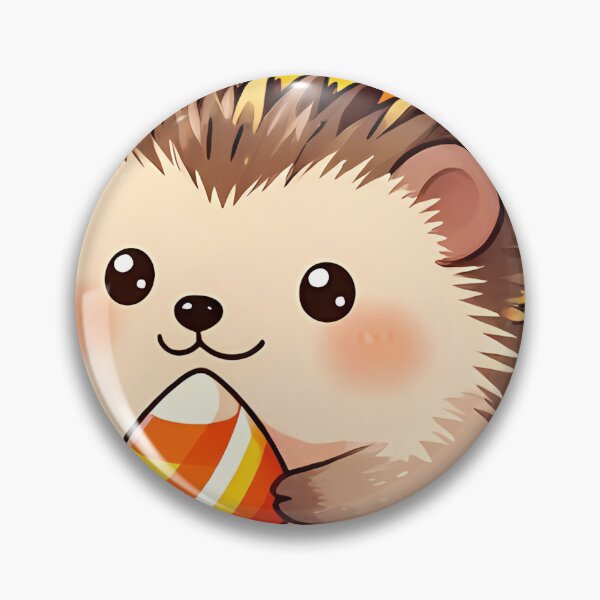 Item preview, Cute Little Hedgehog Candy Corn Quill Icon designed and sold by pumsquare.