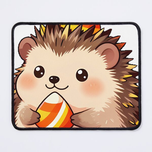 Item preview, Cute Little Hedgehog Candy Corn Quill Icon designed and sold by pumsquare.