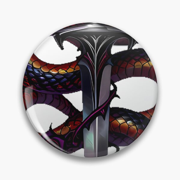 Item preview, Gothic Coral Serpent Obsidian Dagger designed and sold by IllumeInk.