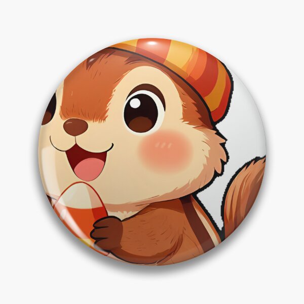 Item preview, Cute Chipmunk Cheeks Candy Corn Feast Icon designed and sold by pumsquare.