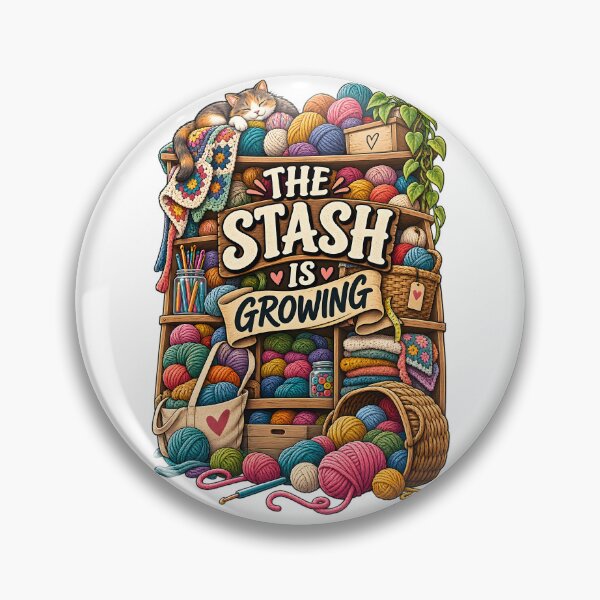 Item preview, The Stash Is Growing – Yarn Lover Knitting Design designed and sold by CreativeMindsetLab.