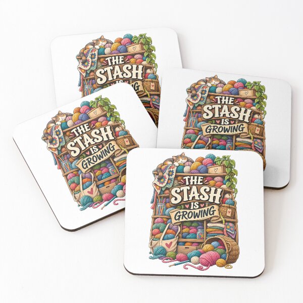 Item preview, The Stash Is Growing – Yarn Lover Knitting Design designed and sold by CreativeMindsetLab.