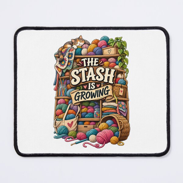 Item preview, The Stash Is Growing – Yarn Lover Knitting Design designed and sold by CreativeMindsetLab.