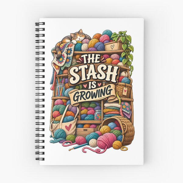 Item preview, The Stash Is Growing – Yarn Lover Knitting Design designed and sold by CreativeMindsetLab.