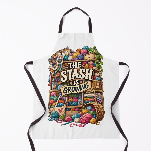 Item preview, The Stash Is Growing – Yarn Lover Knitting Design designed and sold by CreativeMindsetLab.