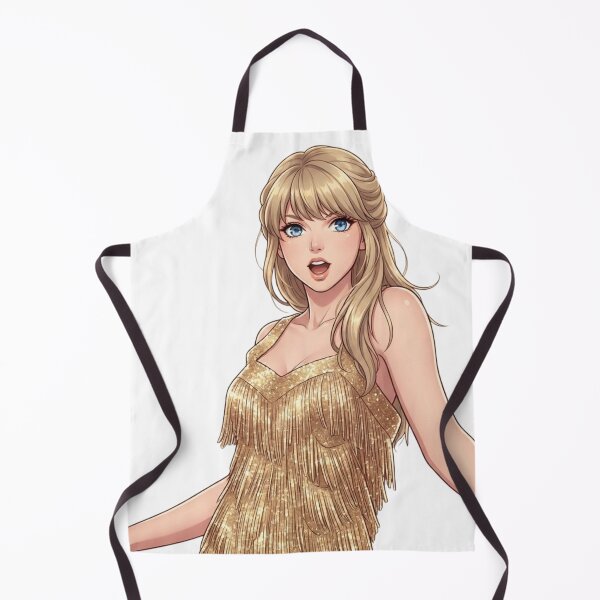 Item preview, Taylor Swift The Eras Tour - Fearless Era Golden Fringe Dress Anime Art designed and sold by LogicLoop.
