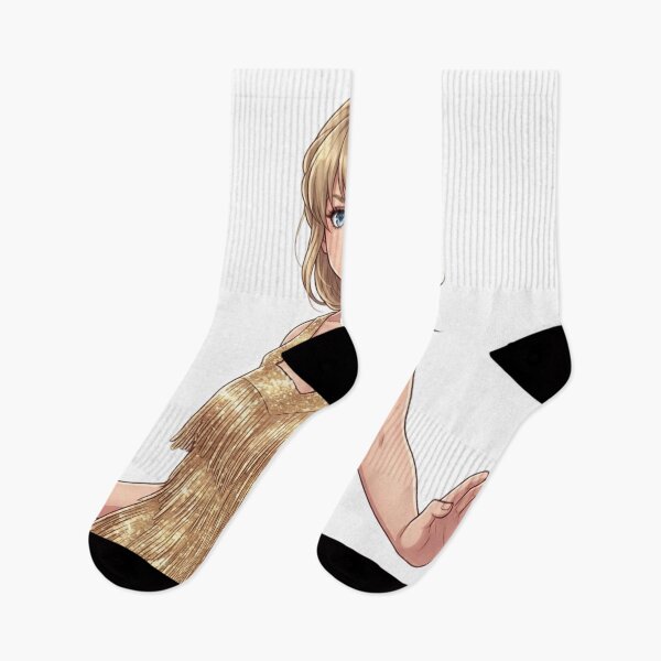 Item preview, Taylor Swift The Eras Tour - Fearless Era Golden Fringe Dress Anime Art designed and sold by LogicLoop.