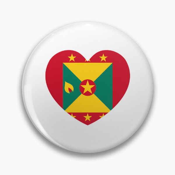 Item preview, Grenada Flag Heart Gd designed and sold by harlyn-keyse.
