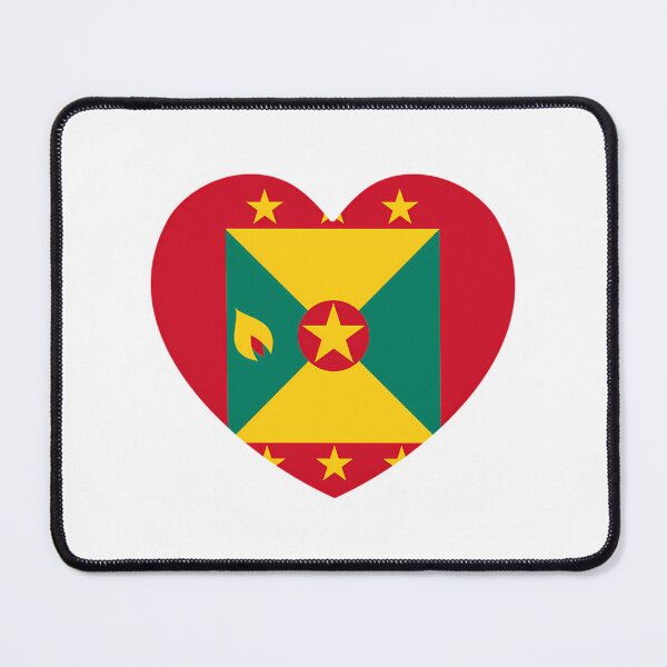 Item preview, Grenada Flag Heart Gd designed and sold by harlyn-keyse.