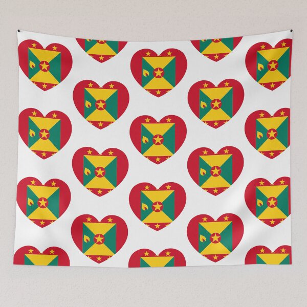 Item preview, Grenada Flag Heart Gd designed and sold by harlyn-keyse.
