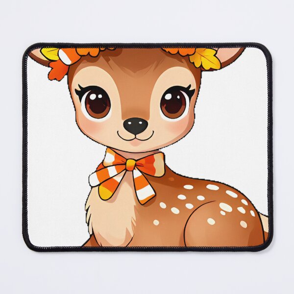 Item preview, Cute Woodland Fawn Candy Corn Floral Crown Icon designed and sold by pumsquare.