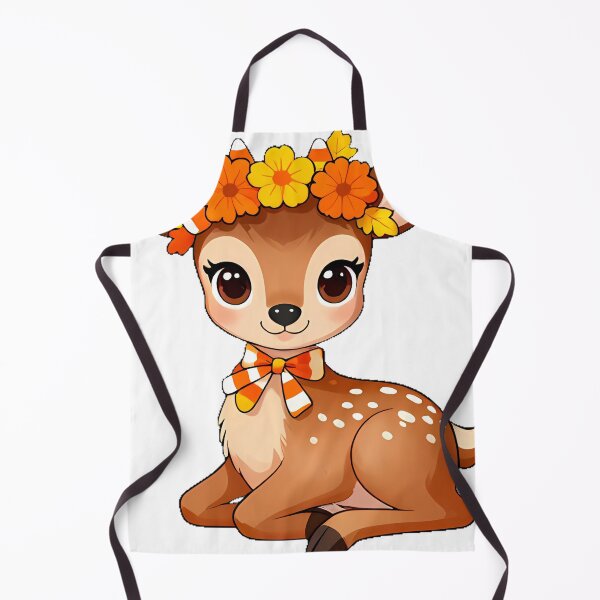 Item preview, Cute Woodland Fawn Candy Corn Floral Crown Icon designed and sold by pumsquare.