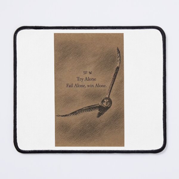 Item preview, Try Alone Fail Alone Win Alone Owl Motivation Design designed and sold by Bathu Designs.