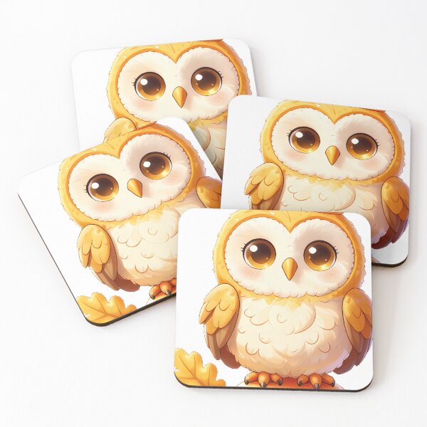 Item preview, Cute Barn Owl Chick Candy Corn Perch Icon designed and sold by pumsquare.