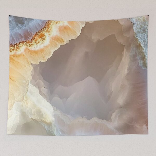 Item preview, Pink Quartz Geode Crystal Marble Gold Vein Agate Slice Art designed and sold by LYAN-STORE.