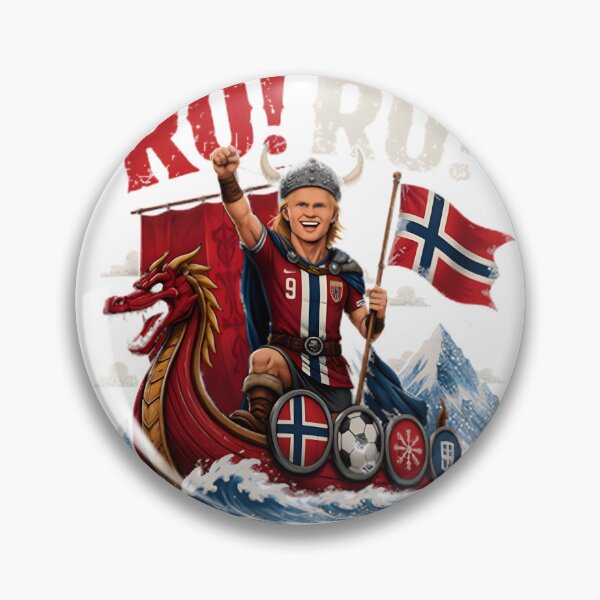 Aperçu de l'œuvre Attaquant de football norvégien, légende de l'héritage viking, design de buteur de football nordique | ⭐⭐⭐⭐⭐ Meilleure vente créée et vendue par Thippeswamy TN.