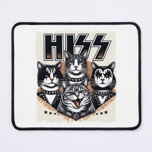 Item preview, Hiss Funny Cat Band Rock Retro Vintage | ⭐⭐⭐⭐⭐ designed and sold by Jhonson Berry.