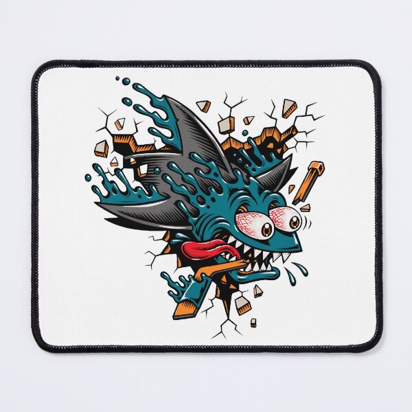 Item preview, Aggressive Shark Bursting Through Wall Art designed and sold by AnnaWilli94560.